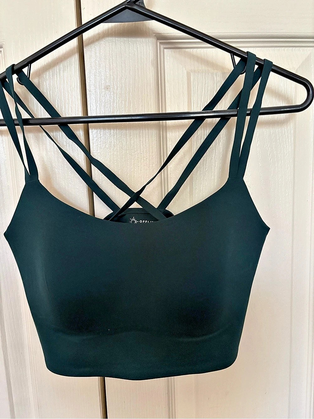 OFFLINE by Aerie Real Me Strappy Back Sports Bra Green